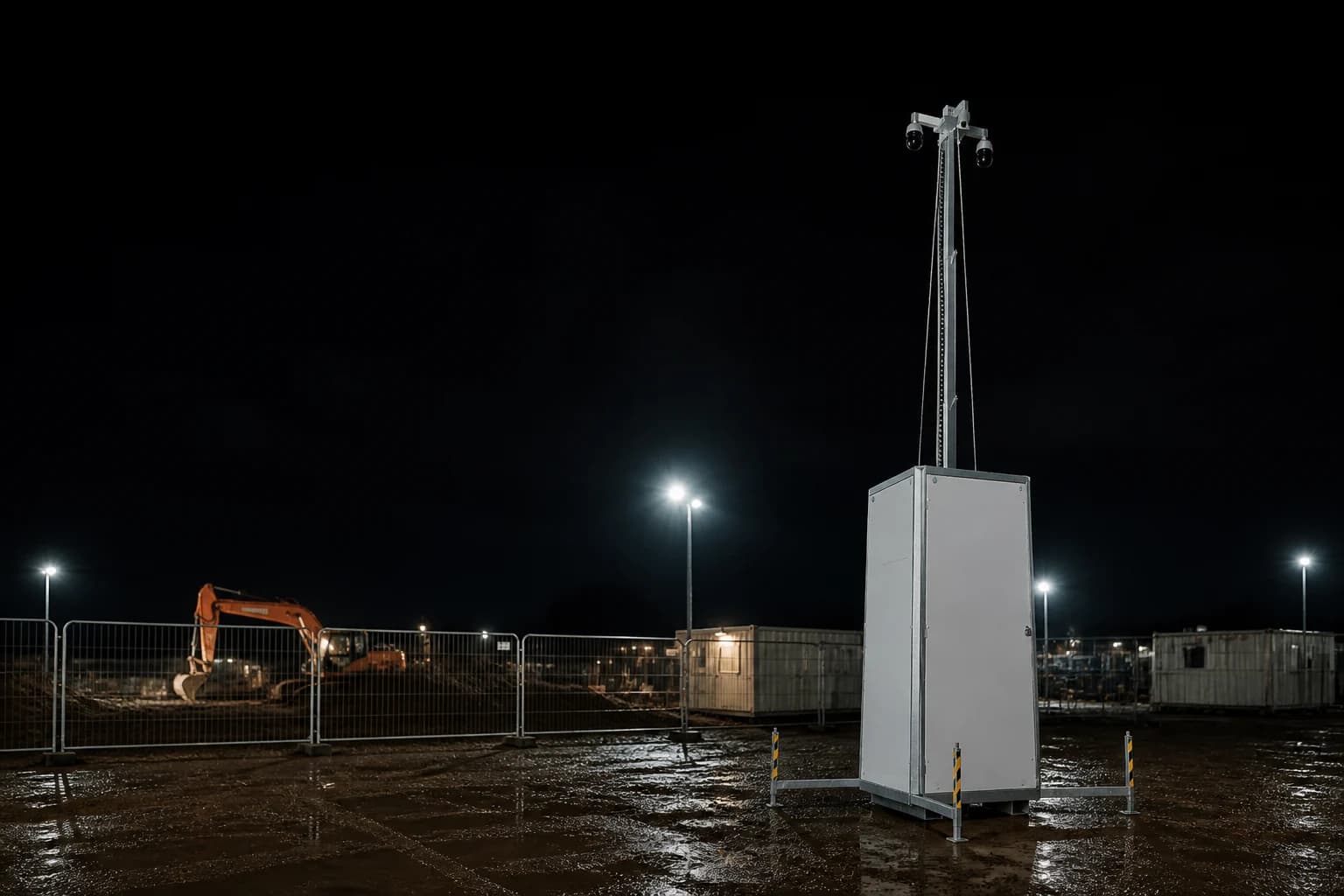 Deployable CCTV tower on a remote site